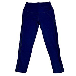 VICTORIA SPORT/Victoria's Secret Navy Double Mesh Stripe Crop Leggings size XS